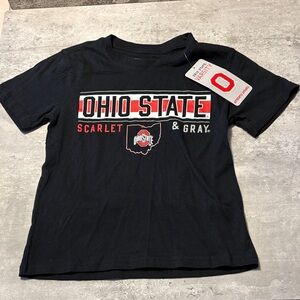 Ohio State Kids' Short Sleeve Tee - Black with Scarlet & Gray NWT - new size 4